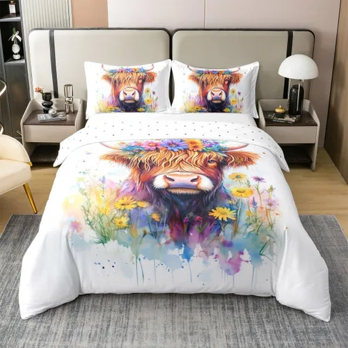 Vista 39 de jejeloiu Cute Mushroom Decor Duvet Cover 100% Cotton for Kids Boys Girls Twin Size Botanical Plants Bedding Set Cartoon Mushrooms Comforter Cover