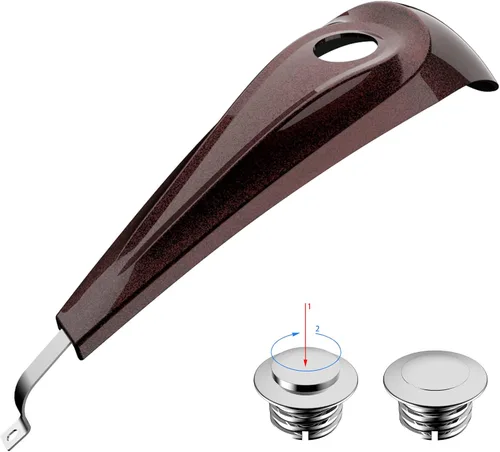 Vista 61 de Consola de tanque de perfil bajo para Harley Touring 2008+, whisky ámbar, panel de combustible de tablero liso y tapa de tanque de gasolina cromada
