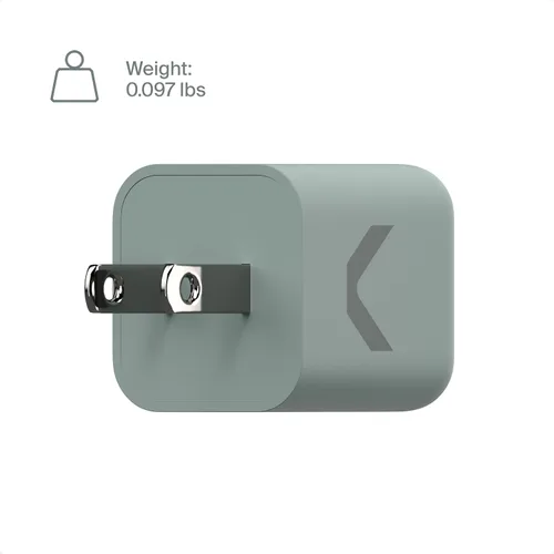 Vista 8 de CLEMM Core 35W Adaptador de corriente de carga rápida para iPhone 17/16/15/14/13/12/11/X, Galaxy S24 Ultra/S23 y más - GaN, PD 3.0, PPS, USB-C × 1