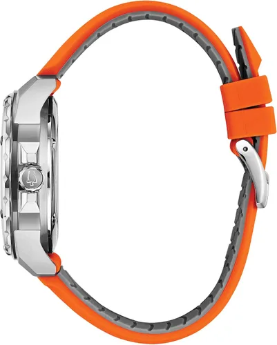 Vista 2 de Bulova Marine Star 'Series A' Reloj automático para hombre, con correa de silicona naranja, estilo 98A 226, anaranjado (Orange Strap), Reloj