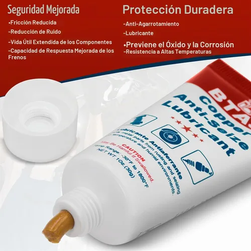 Vista 2 de BTAS Lubricante de Rosca Compuesto Antiadherente de Cobre Nunca Antiseize de Alta Temperatura para Bujías de Encendido 1 oz 1Pcs