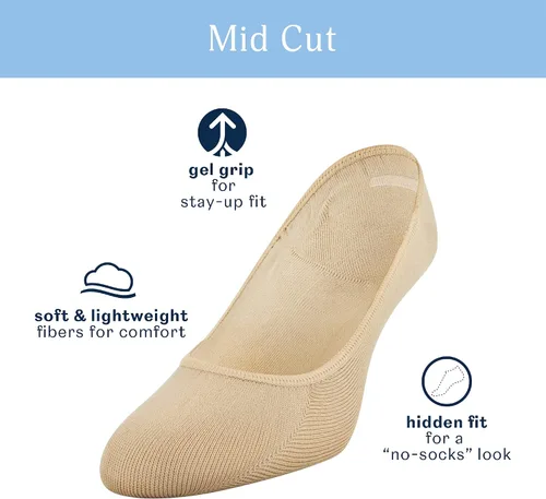 Vista 2 de Peds Women's Lightweight Low Cut No Show Socks, Multipairs