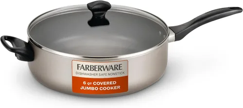 Vista 14 de Farberware Olla grande antiadherente apta para lavavajillas/sartén con asa auxiliar - aluminio, 6 cuartos, azul 2-Aguamarina