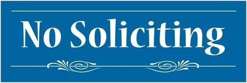 Vista 15 de Cartel decorativo No Soliciting, Negro