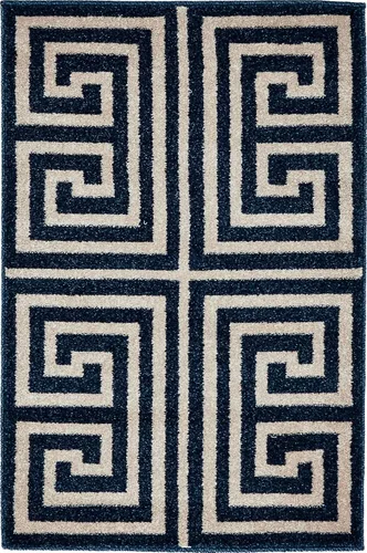 Vista 34 de Unique Loom Athens Collection - Alfombra clásica geométrica moderna con diseño de bordes, 3 pies 3 pulgadas x 5 pies 3 pulgadas, negro/beige negro