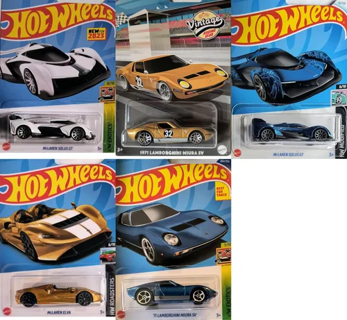 Vista 7 de Hot Wheels Matchbox Lamborghini y McLaren - Juego de 5 coches