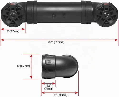 Vista 2 de BOSS Audio Systems UTV4B ATV UTV Sistema de sonido resistente a la intemperie, altavoces de 4 pulgadas, tweeters de 1 pulgada, amplificador