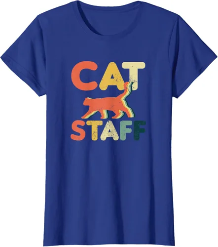 Vista 36 de Cat Servant Design Vintage Retro Staff Gift T-Shirt for Men Women
