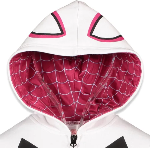 Vista 7 de Marvel Spider-Man Spider-Gwen Ghost Spider - Sudadera con capucha y cremallera para niñas pequeñas y grandes