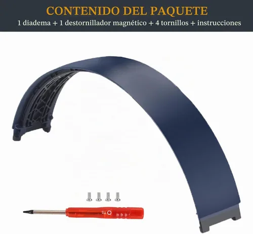 Vista 6 de Beat - Diadema de repuesto para Studio 3, igual que las piezas de la banda de arco, kit de reparación compatible con Beats by Dre Studio 3 (A1914)