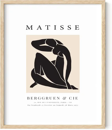 Vista 60 de HAUS AND HUES Matisse - Lámina de arte moderno minimalista - Arte de pared estético de Henri Matisse, póster abstracto para cuarto de dormitorio