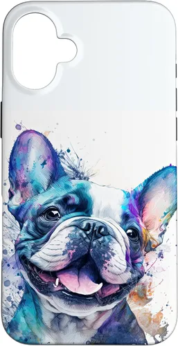 Vista 23 de Cute Frenchie Watercolor Splash Frenchie Puppy Case for iPhone 17