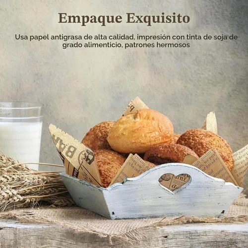 Vista 4 de 50 piezas de papel de envoltura de sándwich de 10 x 10 pulgadas, hojas de papel encerado resistentes a la grasa, bandejas para canastas, envoltorios