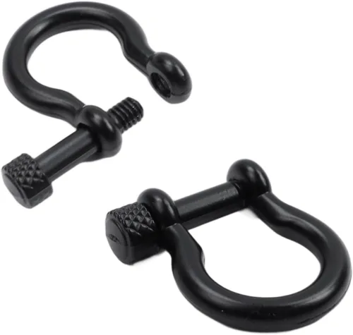 Vista 5 de Semetall Grillete de anclaje de pasador de tornillo, 10 grilletes de anillo en D para aparejo, elevación, correa de remolque y cuerda de alambre