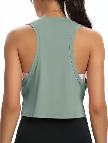Vista 4 de MTIONUG Camisetas cortas de entrenamiento para mujer para gimnasio sueltas sin mangas deportivas musculares laterales abiertos para mujer camisetas