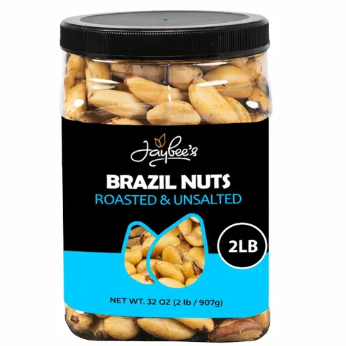 Vista 9 de Jaybee's Nueces de Brasil saladas tostadas – (32 onzas) Ideal para uso