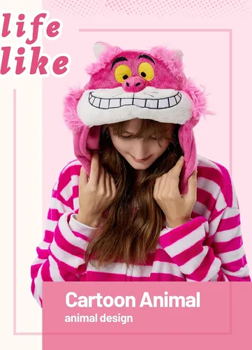 Vista 5 de QSTYLE Adult Animal Onesie Halloween Costume,One Piece Cosplay Suit for Women and Men