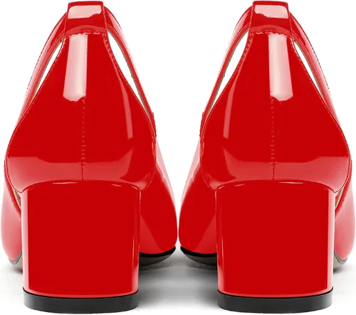 Vista 4 de MERRORI Zapatos de tacón bajo con punta puntiaguda para mujer de 2 pulgadas