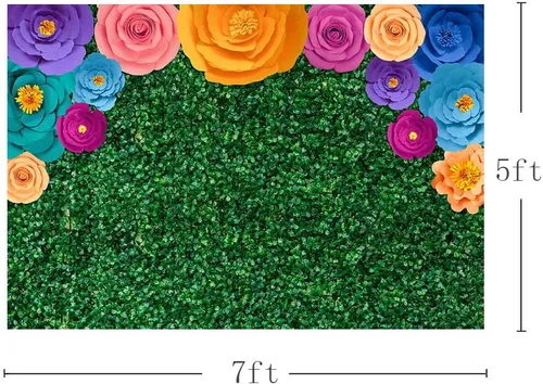 Vista 3 de MEHOFOND Pancarta de fondo para fiesta temática mexicana, festival mexicano, cumpleaños, decoración de fiesta, hojas verdes, fondo de fotografía