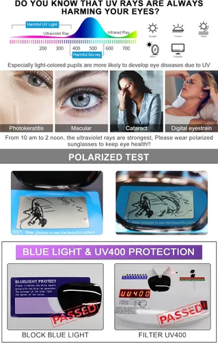 Vista 3 de MARE AZZURO Gafas de sol polarizadas de gran tamaño para mujeres y hombres, para conducir, pesca, deportes, protección UV400, para fiesta, playa, sol