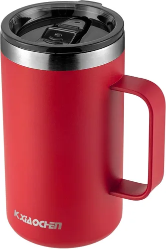 Vista 12 de KXIAOCHEN - Taza de café aislada de 20 onzas con tapa, taza de café de acero inoxidable, vaso de café de doble pared con aislamiento al vacío