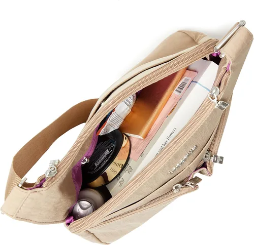 Vista 5 de Baggallini Bolso cruzado cruzado para mujer, bolso de viaje mediano de 11 x 8.5 pulgadas, ligero, resistente al agua, de nailon, organizado