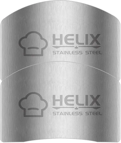 Vista 6 de 2 protectores de dedos para ayuda de corte, herramienta de cocina, protector de cuchillo de acero inoxidable, ajustable para proteger los dedos