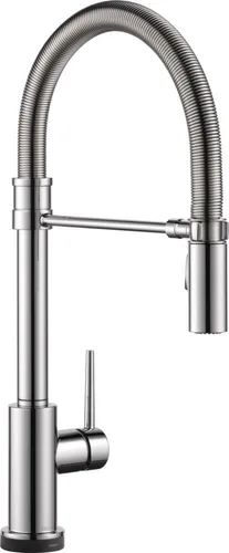 Vista 21 de Delta Faucet Trinsic Pro - Grifo de cocina de estilo comercial, grifos de cocina con rociador desplegable, grifo de fregadero de cocina, grifo