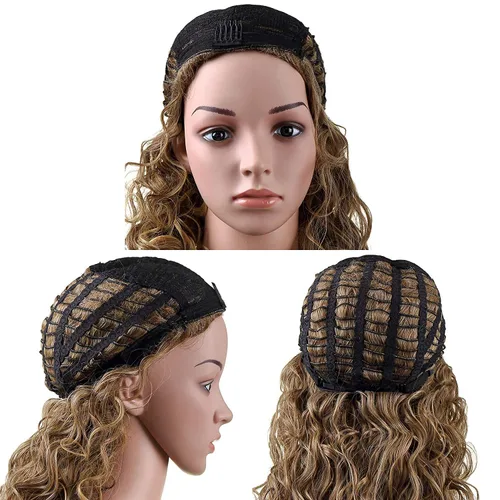 Vista 5 de Peluca de cabello largo rizado, ondulado, de cabeza completa OneDor de Halloween, disfraces y postizos para fiestas