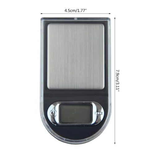Vista 6 de Báscula de bolsillo de precisión 3.53 oz/0.00 oz Escala digital de gramos pequeña escala de hierbas Mini báscula de alimentos Escala de joyería G Oz