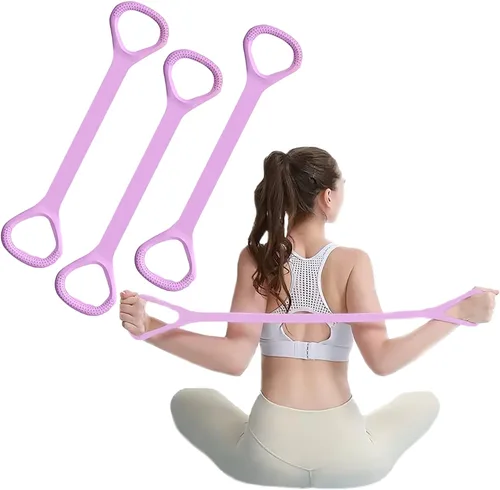 Vista 10 de Figure 8 Fitness Resistance Bands, Elastic Bands with Handles for Working Out,Arm Back Shoulder Training Elastic Ropes,Exercise Equipment for