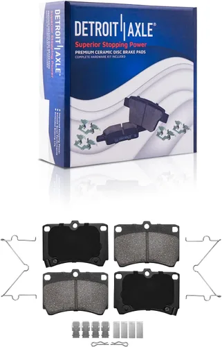 Vista 38 de Detroit Axle – Pinza de freno del lado del pasajero trasero + pastillas de freno de reemplazo para Silverado Sierra 1500 Tahoe Yukon Astro Deville