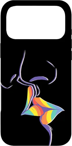 Vista 22 de Funda de regalo LGBT Lesbian Gay Pride LGBTQ Kiss Rainbow para iPhone 17