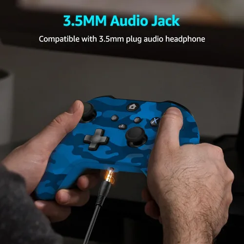 Vista 6 de IWGAME Wireless Controller for X-BOX/PC, Hall Effect Controller Support Turbo, 2.4G Plug and Play Gaming Gamepad with 3.5mm Headphone Jack/Dual