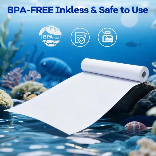 Vista 3 de 30 rollos de papel de impresora térmica de 8.5 x 11 pulgadas