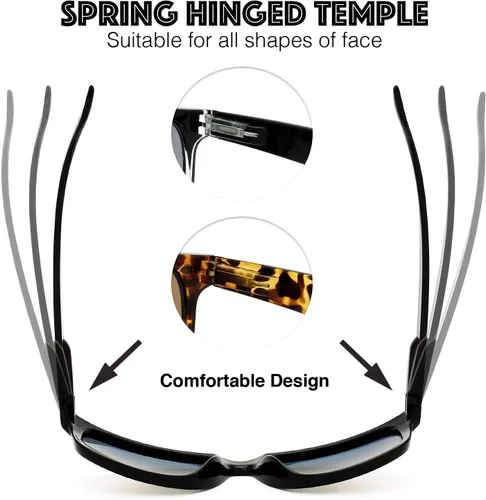 Vista 6 de The Fresh Lentes de sol de lectura bifocales cómodos y elegantes con bisagra de resorte para lectores de sol