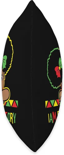 Vista 2 de I am Black History Little Girl Afro Love African Black History Month Shirt Cute Girls I am African American Throw Pillow, 16x16, Multicolor