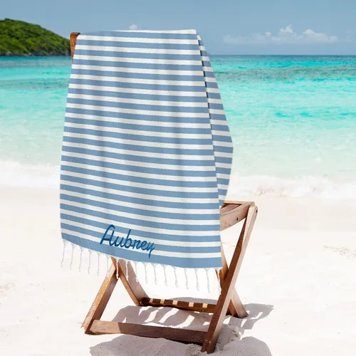 Vista 5 de Toalla de playa personalizada con borlas, toalla de playa turca personalizada de gran tamaño con nombre bordado para adultos y niños, piscina