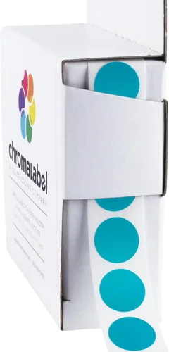 Vista 28 de ChromaLabel Kit de puntos verdes y rojos con código de color permanente de 1/2 pulgada, 2 cajas, 1000/caja