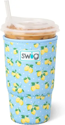 Vista 19 de Swig Life Coolie para taza helada mediana de 22 onzas, funda aislante estándar de 22 onzas con asa, aislamiento de neopreno mantiene las bebidas