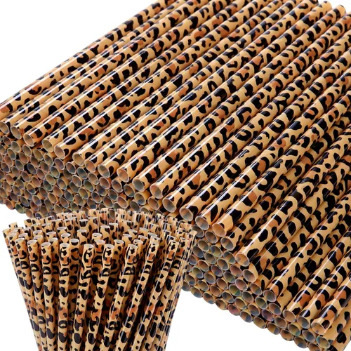 Vista 10 de Domensi 50 pajitas de plástico desechables para beber, reutilizables, bandera a rayas, suministros para fiestas de verano para decoración