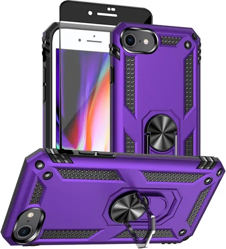 Vista 24 de Funda para iPhone 12/12 Pro, grado militar, anillo a prueba de golpes, verde militar