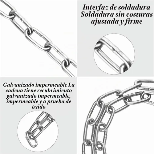 Vista 4 de 1 juego de 40 pulgadas de cadena de acero inoxidable para bicicleta