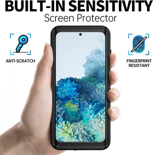 Vista 4 de BEASTEK Funda impermeable para Samsung Galaxy S20, serie NRE, a prueba de golpes, con protector de pantalla integrado, cubierta protectora de cuerpo