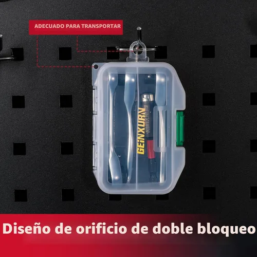 Vista 8 de GEINXURN Juego de 4 Mini Llaves de Trinquete y Soporte para Brocas, Llave de Mango de Trinquete de Accionamiento de 1/4", Llave de Vaso Reversible