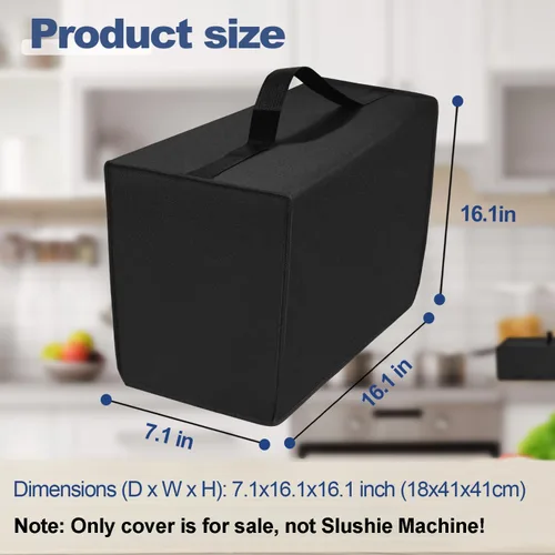 Vista 4 de Funda para Ninja SLUSHi 72 oz Frozen Drink Maker (negro) Funda resistente al agua a prueba de polvo con asa, lavable a máquina, Slushy FS300