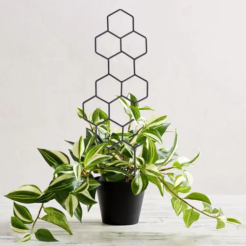 Vista 5 de WellSign Enrejado pequeño para plantas en maceta, enrejado de metal de 15.94 pulgadas para plantas trepadoras, maceta de interior, celosía