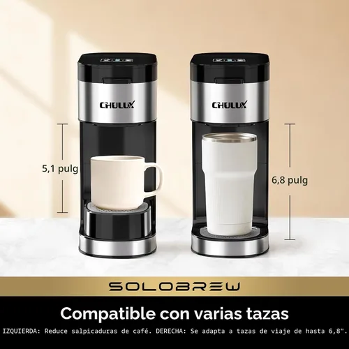 Vista 7 de CHULUX SoloBrew - Cafetera de una sola porción para cápsulas K Cup