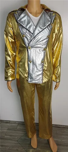 Vista 5 de Para MJ Michael World Tour Gold History Chaqueta con pantalón Mj Disfraz