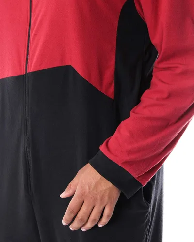 Vista 4 de INTIMO Star Trek - Traje de una pieza para hombre, de la próxima generación, TNG Picard, Comando, Rojo